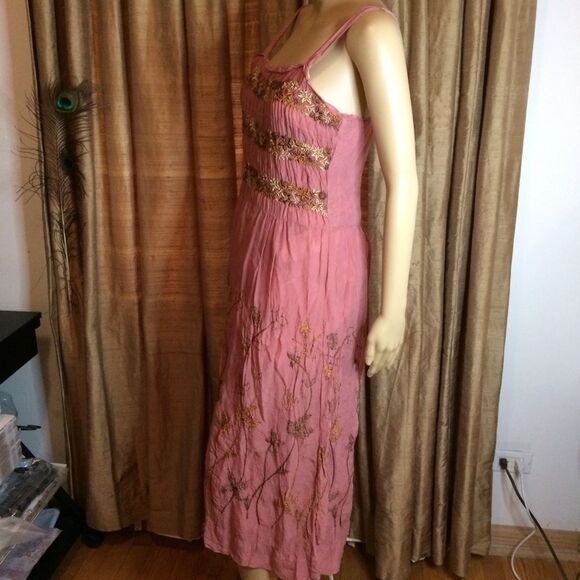 Johnny Was Woman's Pretty in Pink Dusty Rose Sundress-Size S - Picture 3 of 8